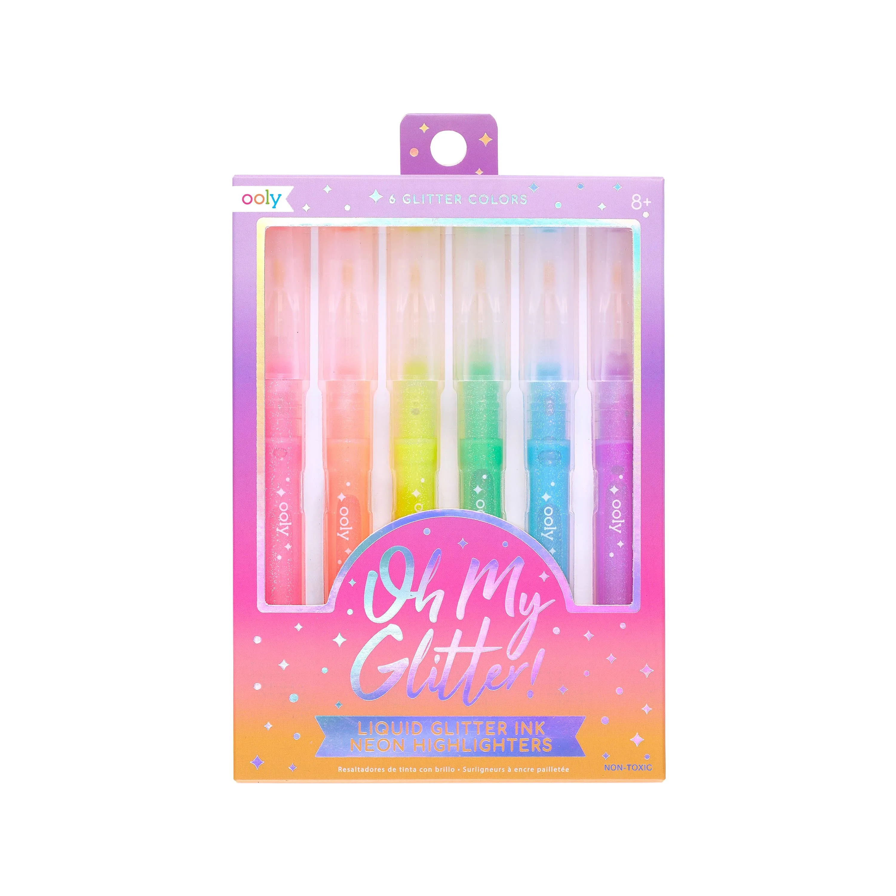 Ooly Oh my Glitter! Neon Highlighters- Set of 6