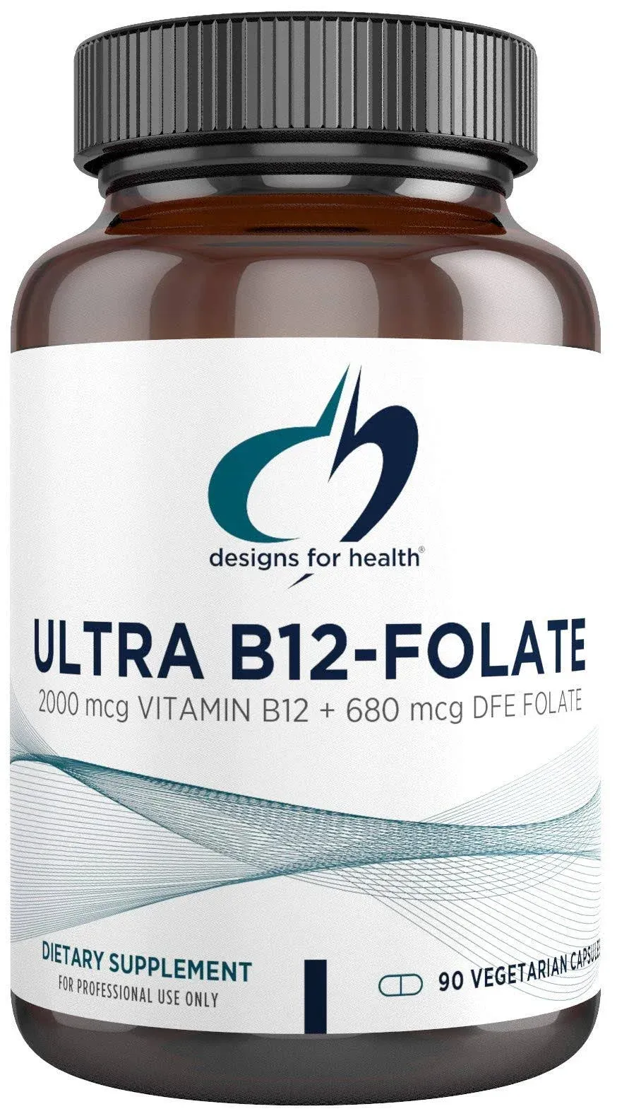 Designs for Health Ultra Methylated B12 + Methyl Folate - Vitamin B12 Methylcobalamin and Folate Supplement, Adenosylcobalamin & 5-MTHF for Nerve, Cellular Energy + Methylation Support (90 Capsules)