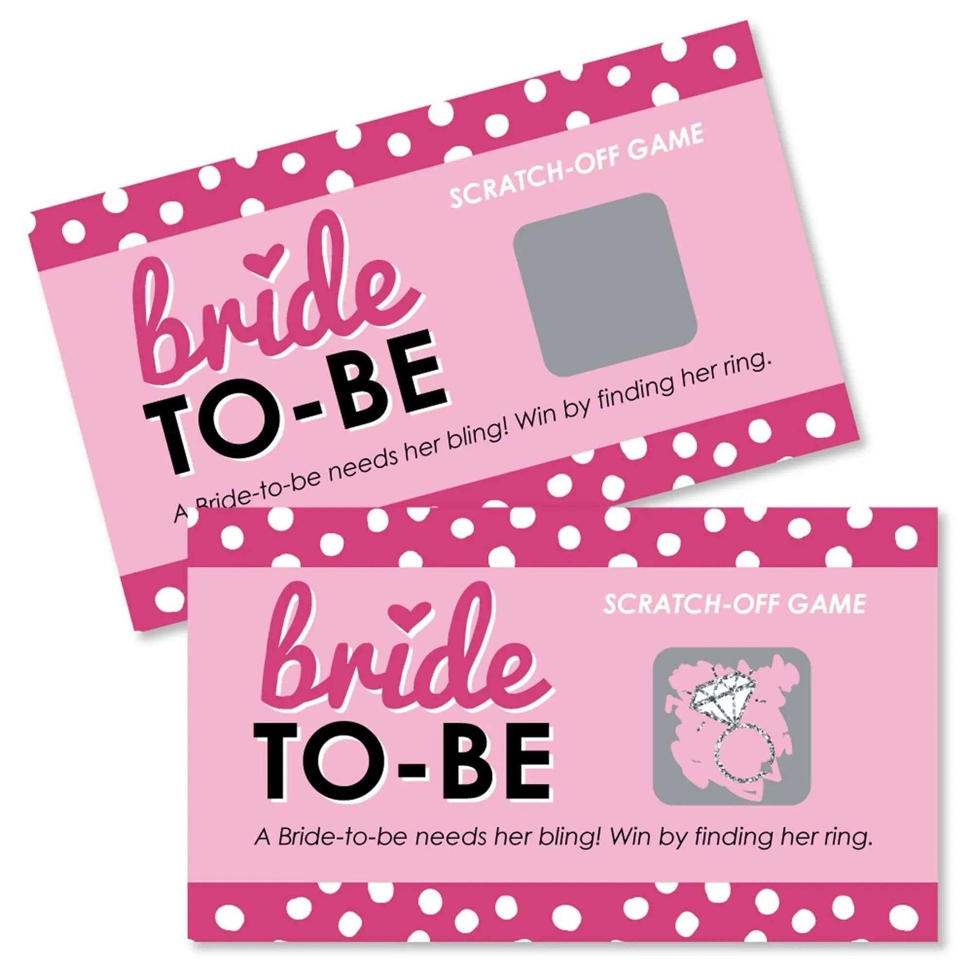 Bride-To-Be - Bridal Shower & Classy Bachelorette Party Game Scratch Off Cards ...