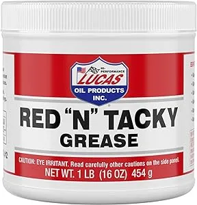 Lucas Oil 10574 1 lb. Red N Tacky Grease Tub - 12/Case