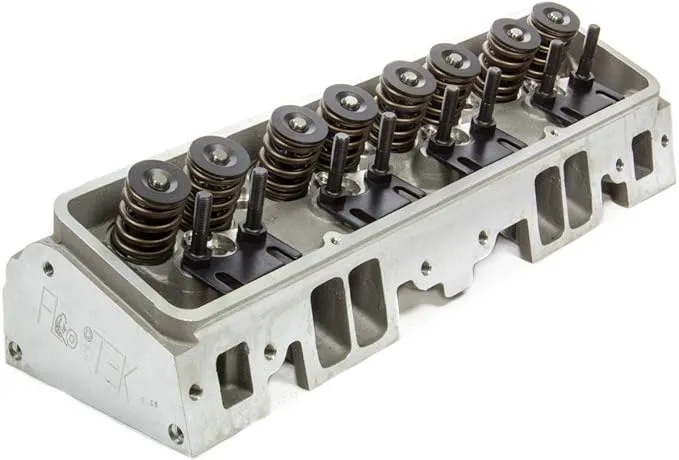 Flotek Cylinder Head, Assembled, 2.020/1.600 in Valves, 180 cc Intake, 64 cc Chamber, 1.460 in Springs, Straight Plug, Aluminum, Small Block Chevy, Each (102-505)