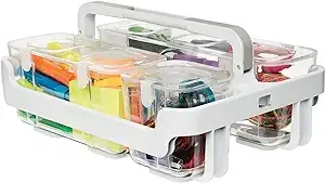 Deflecto Desk Supplies Organizer Caddy, Three Clear CompartmentsDeflecto Desk Supplies Organizer Caddy, Three Clea…