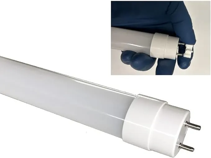 Type B & Rotatable LED F14T8 Tube Light-15-Inch 7W (14W Equivalent), Daylight 6000K, Double-End Powered, Frosted Cover, Works from 85-265VAC (Not a Plug-and-Play)