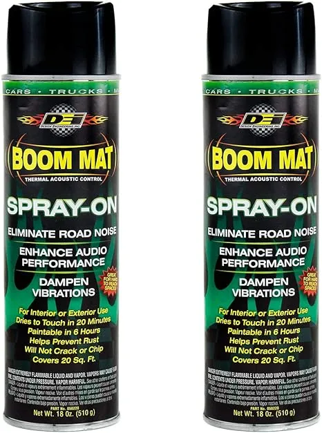 DEI Boom Mat Spray on for Sound Deadening 18 oz (2 Pack)