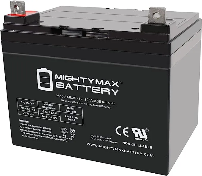 Mighty Max 12V 35Ah SLA Battery Replacement for 8AU1, 8AU1H, 6-FM-33