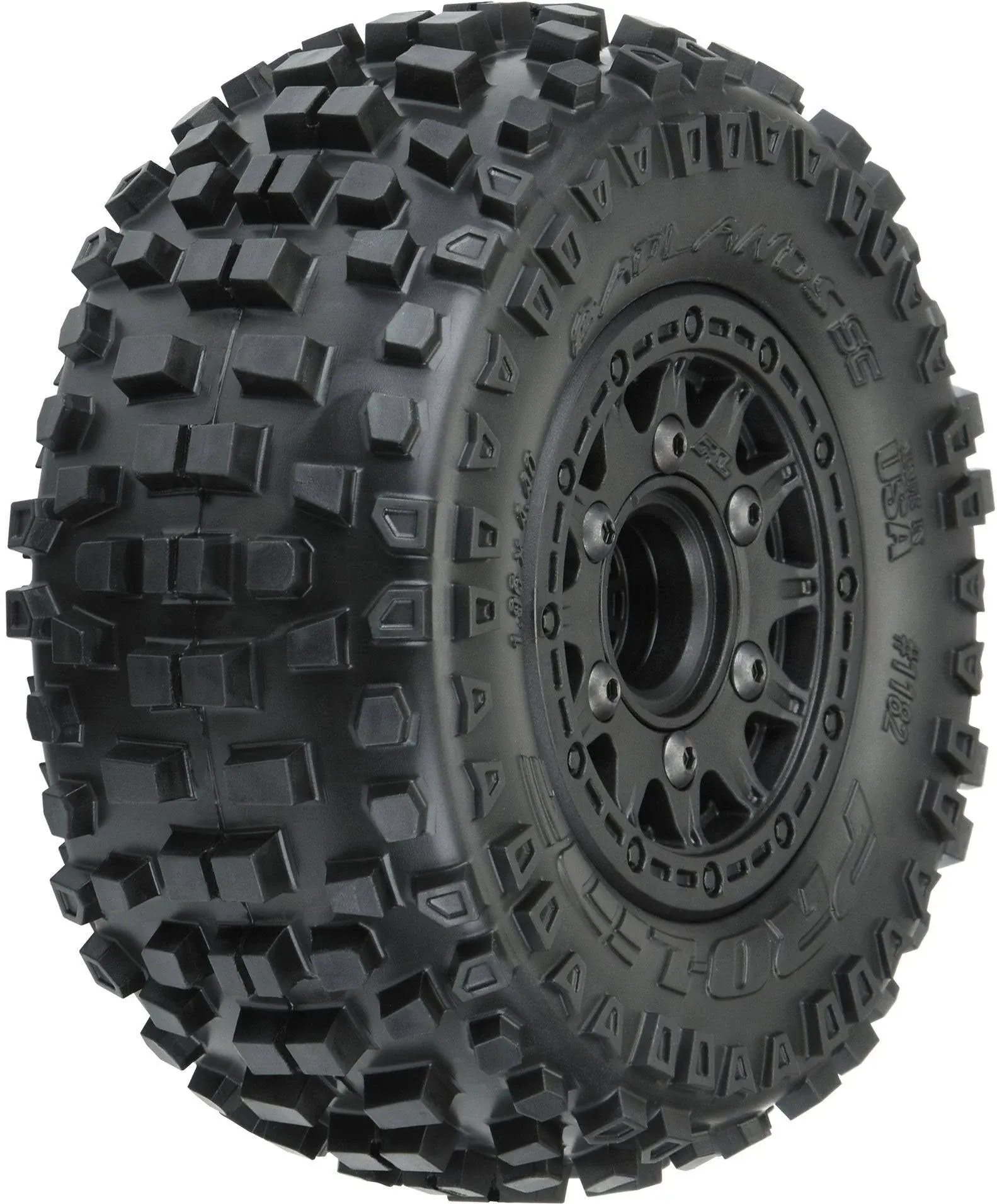 Pro-Line Badlands MX SC Tires w/Raid Wheels (Black) (2) (Slash Front) (M2) w/12mm Hex