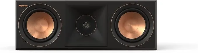 Klipsch Reference Premiere RP-500C II Center Channel Speaker with Updated Tractrix Horn and Port Technology and 5.25” Cerametallic Woofers for Crystal-Clear Home Theater Dialogue in Ebony