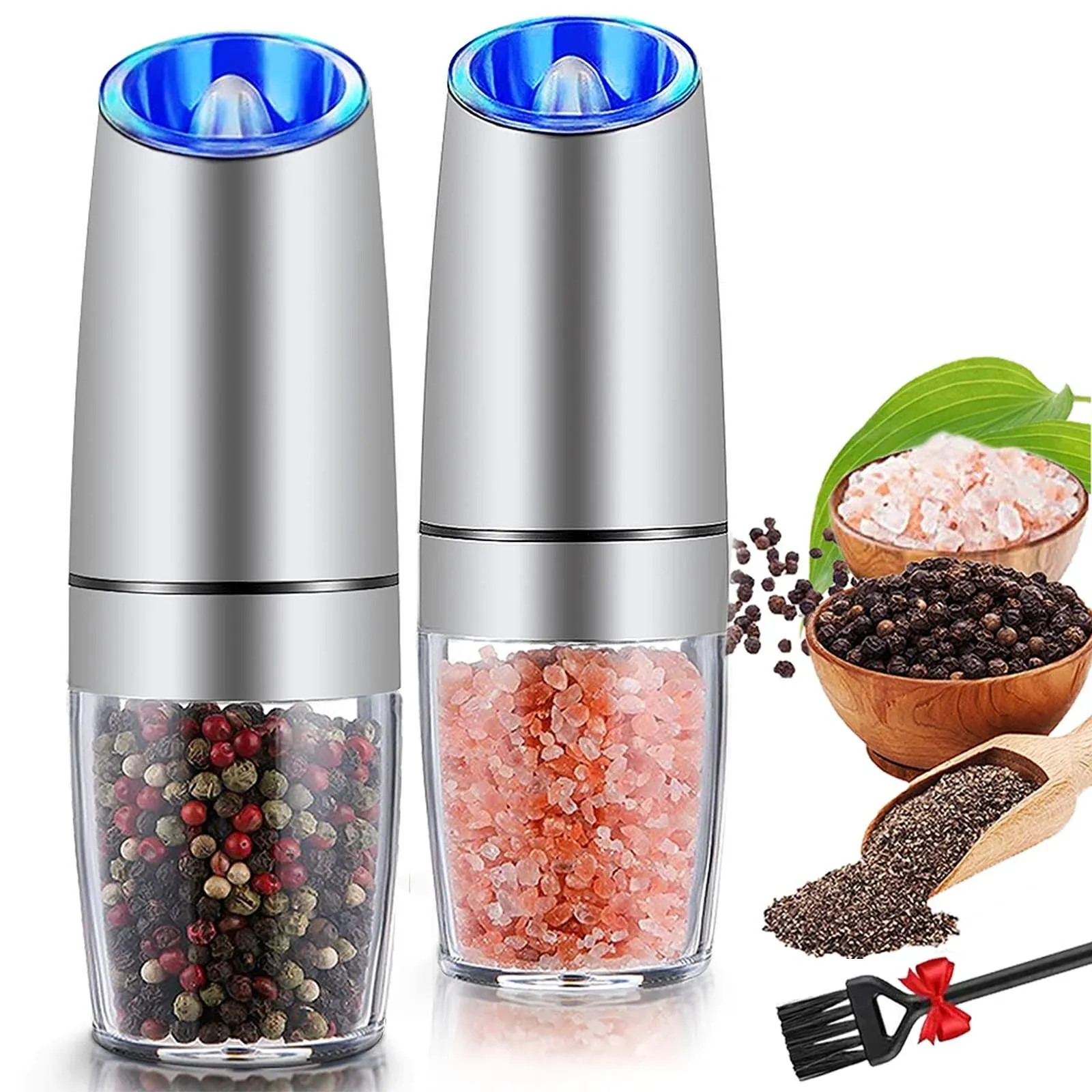 Gravity Electric Salt And Pepper Grinder Set Of 2