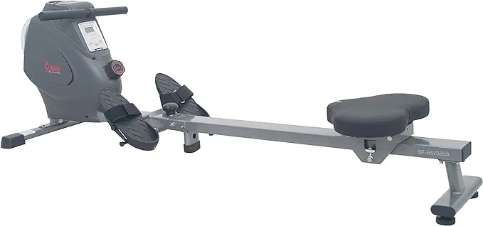 Sunny Health & Fitness SF-RW5856 Magnetic Rowing Machine Rower; 11 lbs Flywheel & LCD Monitor with Tablet Holder