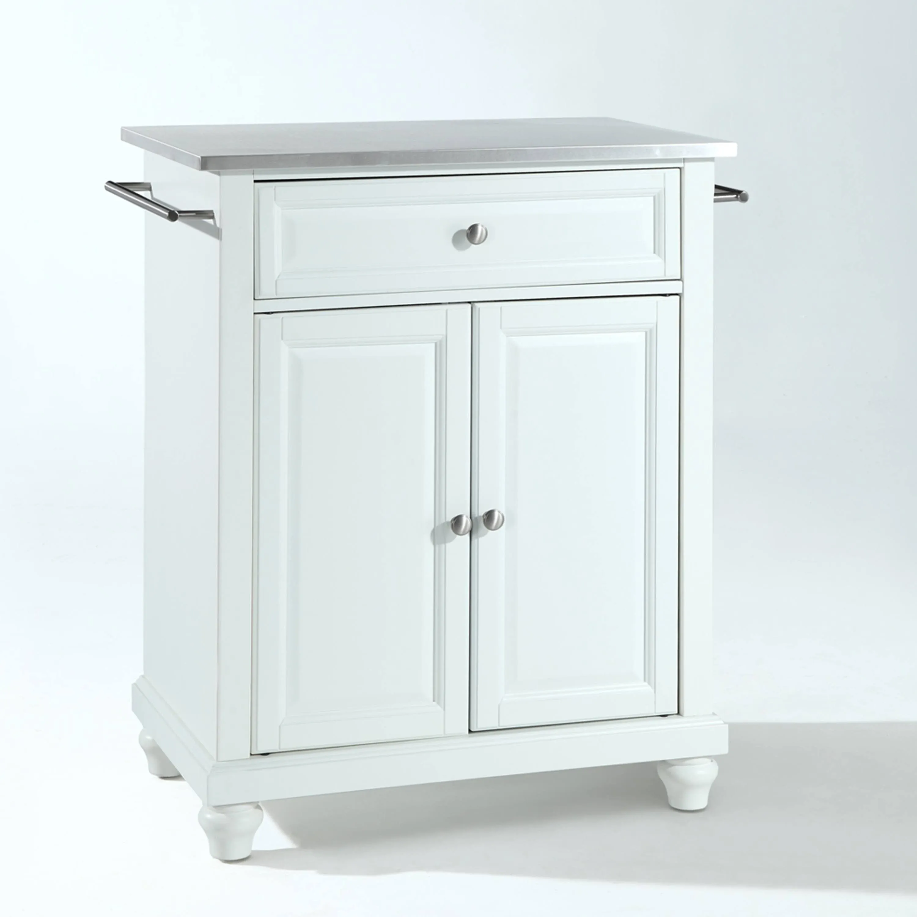 Crosley Cambridge Solid Granite Top Portable Kitchen Island - White