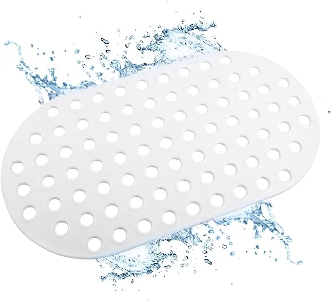 Bathtub and Shower Mat, Non Slip, Machine Washable, Perfect Bath Mat for Tub and Shower for Kids and Elderly, 29 x15 Inch, White