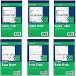 Adams Sales Order Books, 2-Part, Carbonless, White/Canary, 4-3/16 x 7-3/16 Inches, 50 Sets per Book, 3 Books (DC4705-3)