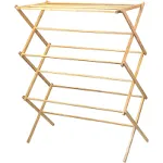 Bartnelli Bamboo Laundry Drying Rack for Clothes, Wood Clothing Dryer, Extreme Stability, Heavy Duty Built, Foldable, Collapsible Space Saving | 2