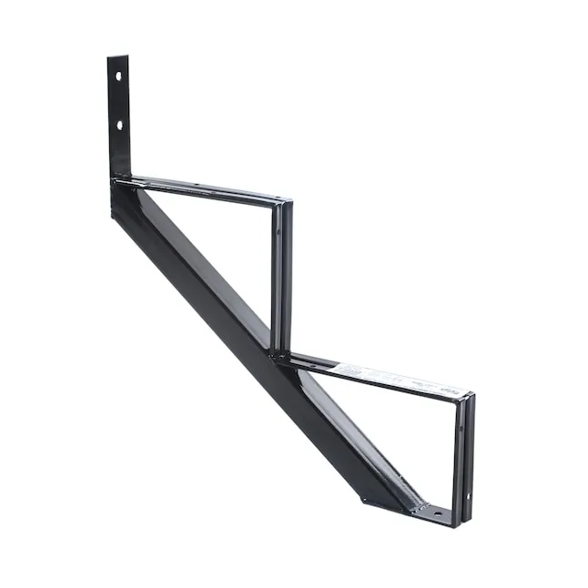 Pylex 13902 Riser 2 Steps Steel Stair Stringers, Black