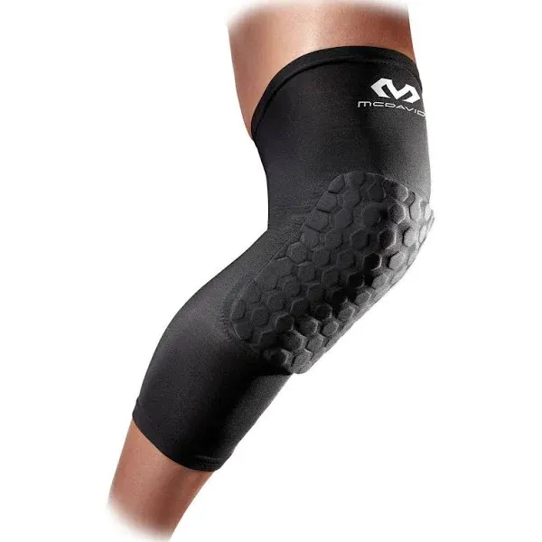 McDavid Hex Extended Leg Sleeves, Black, L - 1 pair