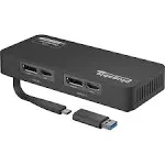 Plugable USBC-6950U 4K DisplayPort and HDMI Dual Monitor Adapter