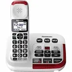 Panasonic Amplified Cordless Phone with Slow Talk, 40dB 1 Handset, White