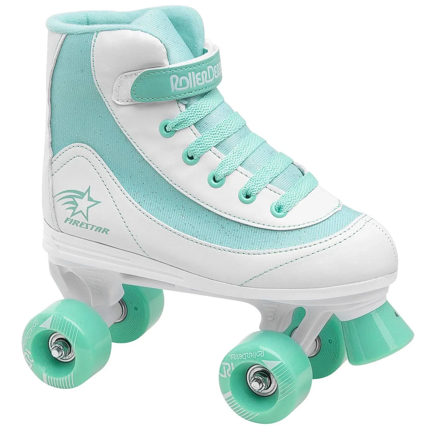 Roller Derby Youth Firestar Quad Roller Skates - White/Mint J12