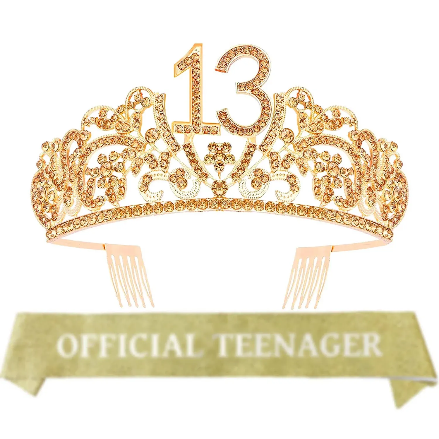 13th Birthday Gifts for Girls, 13th Birthday Tiara and Sash, 13th Birthday Decor