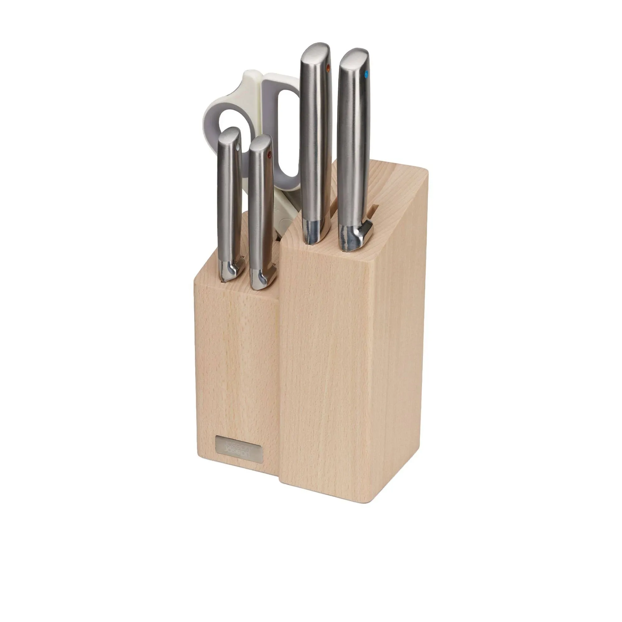 Joseph Joseph Elevate Fusion Knife & Scissor Set with Beechwood Block · 5 Piece Set