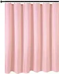 Biscaynebay Hotel Quality Fabric Shower Curtain Liners 72 Inch by 72 Inch, Pink Water Resistant Bathroom Curtains, Rust Resistant Grommets & Weighted Bottom Machine Washable