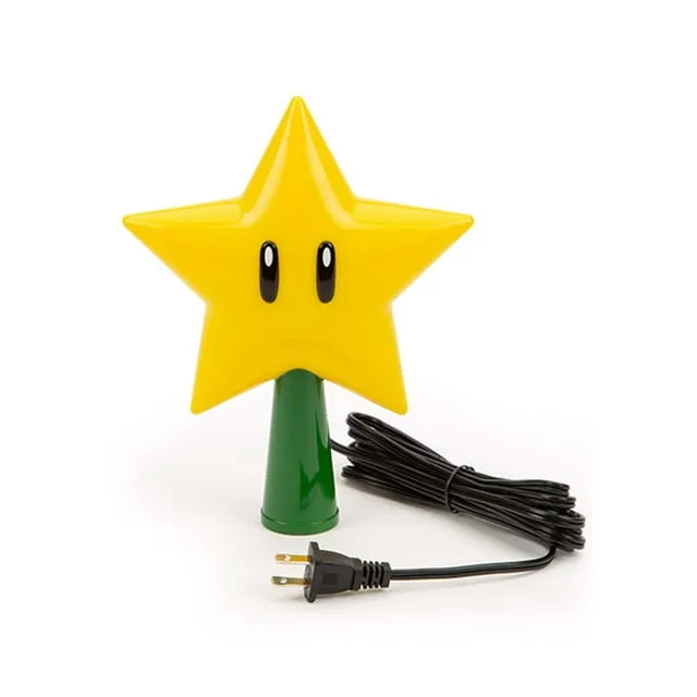 Sunrise Identity Super Mario Bros. 7-Inch Super Star Light-Up Holiday Tree Topper Decoration