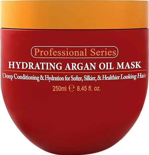 Arvazallia Hydrating Argan Oil Hair Mask and Deep Conditioner for Dry or Damaged Hair - 8.45 Oz