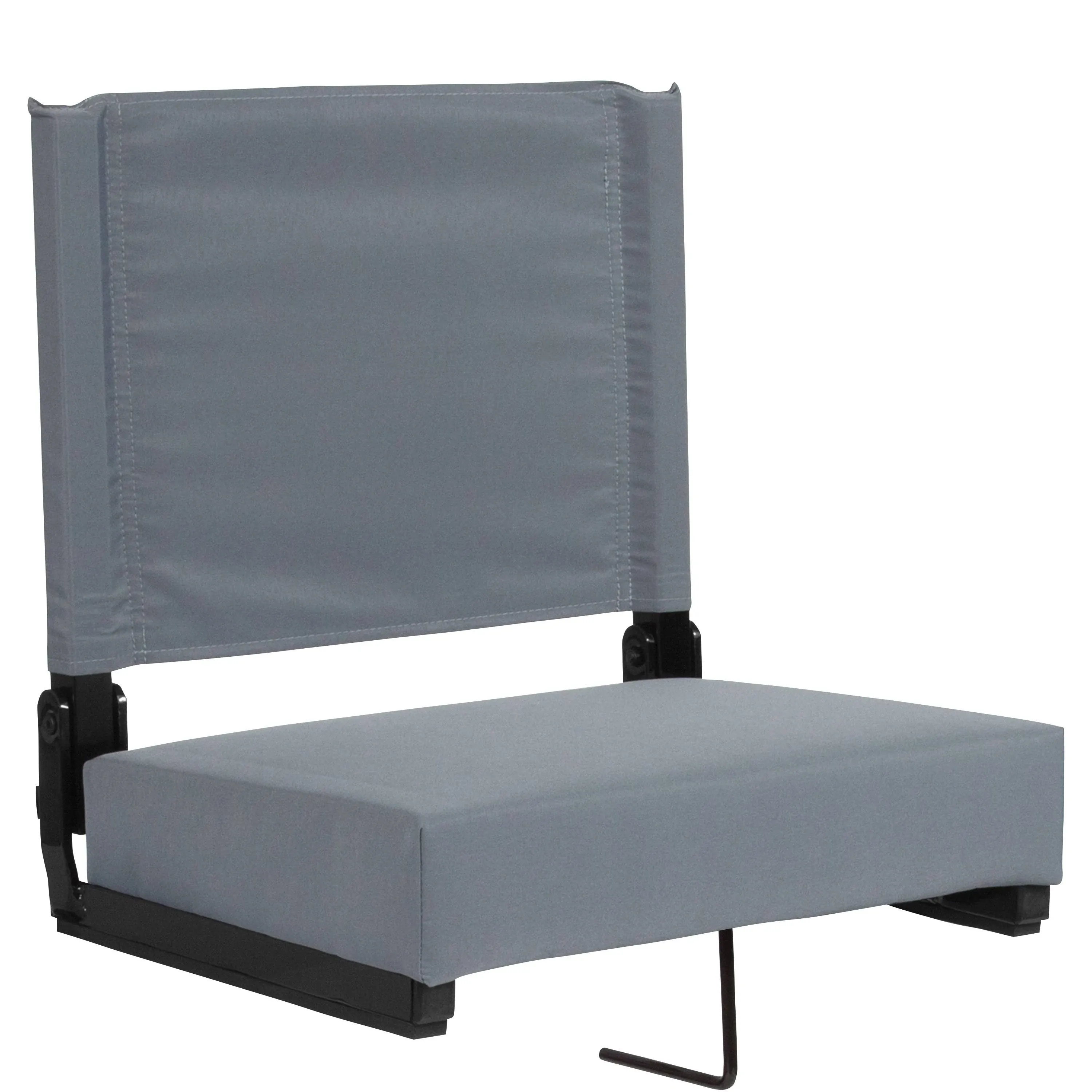 Grandstand Comfort Seats by Flash with Ultra-Padded Seat in Gray