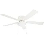 Portage Bay 50254 Hugger 52" White West Hill Ceiling Fan with Bowl Light Kit