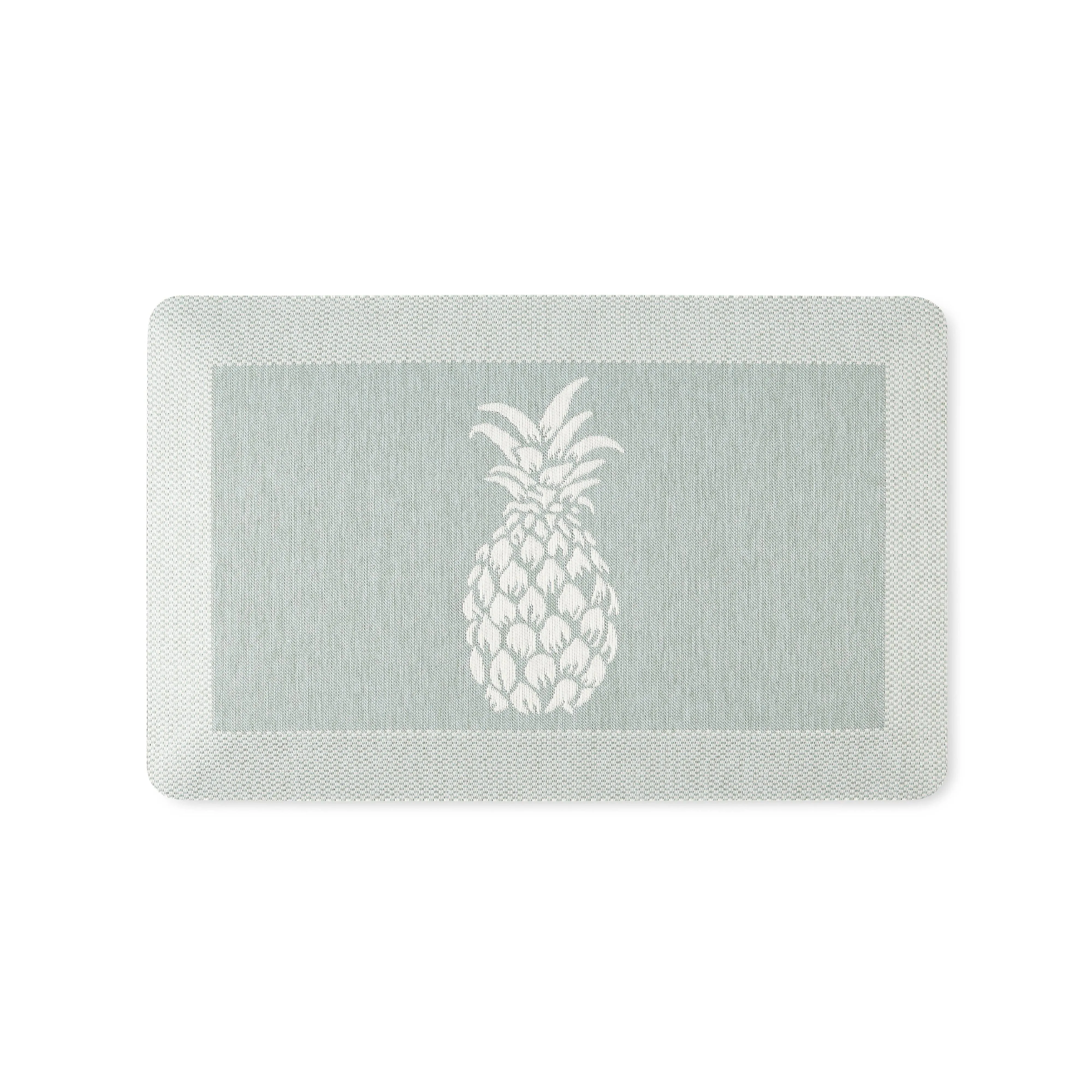 Martha Stewart Aloha Modern Pineapple Anti-Fatigue Air-Infused Kitchen Mat, Mint Green, 19.6"x32"