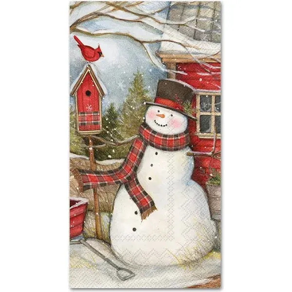 Ideal Home Range Snowman Barn Paper Guest Towel Napkin