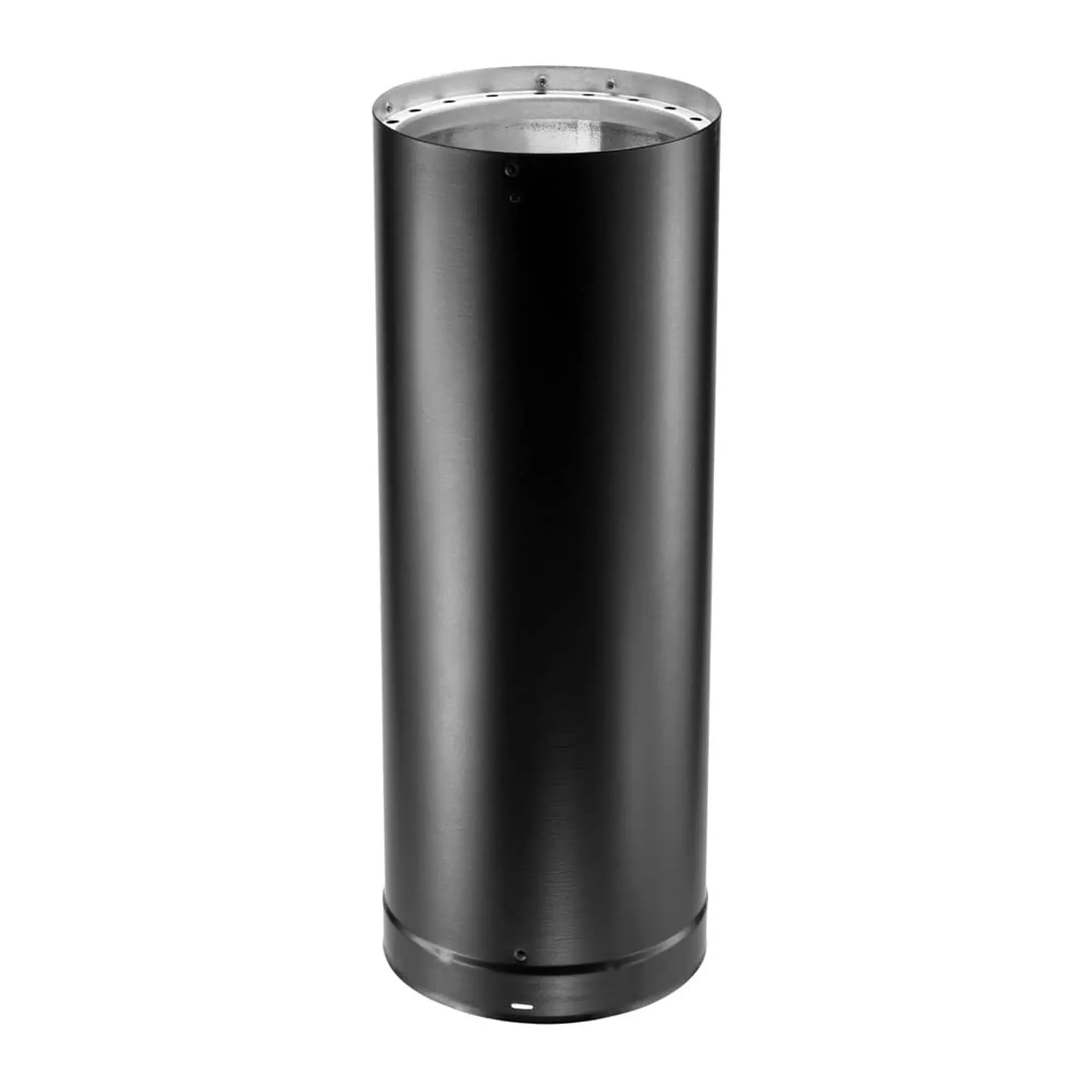 DuraVent DVL 6 in. x 12 in. Double-Wall Chimney Stove Pipe in Black 6DVL-12