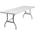 Flash Furniture 8-Foot Granite White Plastic Folding Table