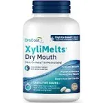 OraCoat XyliMelts Dry Mouth Relief Moisturizing Oral Adhering Discs Mild Mint with Xylitol, for Dry Mouth, Stimulates Saliva, Non-Acidic, Day and Night Use, Time Release for up to 8 Hours, 120 Count