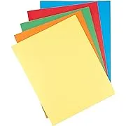 Basics Twin Pocket File Folders with Fasteners 25-Pack (Assorted)