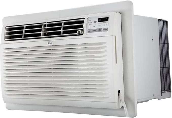 LG 9,800 BTU Through-the-Wall Air Conditioner with Remote, Cools up to 440 Sq. Ft., ENERGY STAR®, 3 Cool & Fan Speeds, Universal design fits most sleeves, 115V