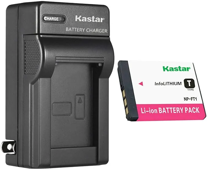 Kastar 1-Pack Battery and AC Wall Charger Replacement for Sony NP-FT1, Type T Battery, Sony C-CS3, BC-TR1 Charger, Sony Cyber-Shot DSC-T10/W, Cyber-Shot DSC-T11, Cyber-Shot DSC-T33 Cameras