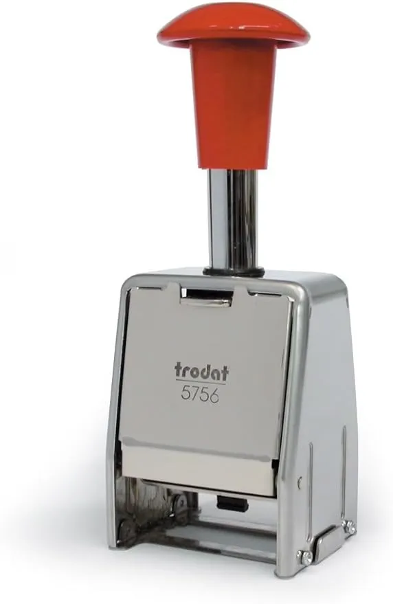 Trodat 5756 Numberer Self Inking Metal Sequential Automatic Stamp