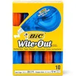 BIC Wite-Out Brand EZ Correct Correction Tape, 471-3/16&#034;, Pack Of 10