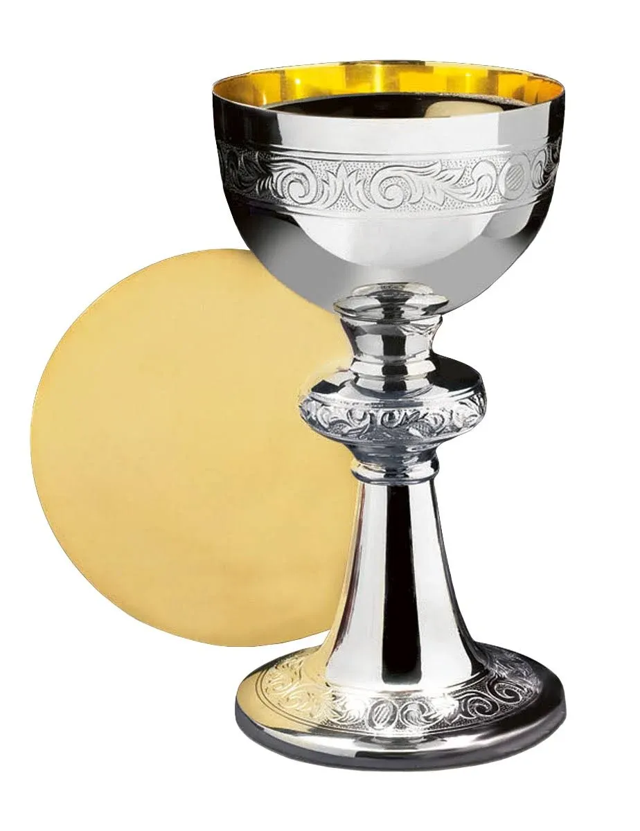 Ornamented Chalice & Paten Set