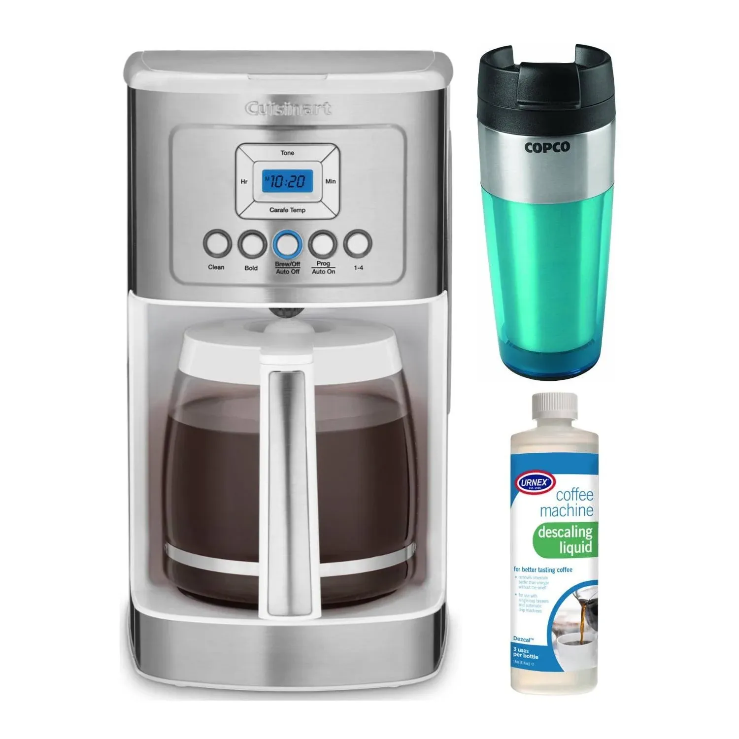 Cuisinart DCC3200W PerfecTemp 14-Cup Programmable Coffeemaker w/ Tumbler Bundle