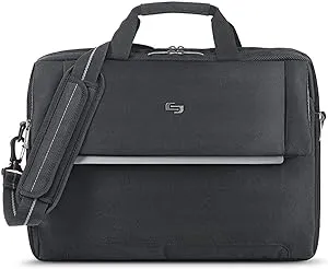 Solo New York Chrysler Briefcase For 17.3"" Laptops, Black