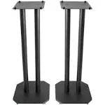 Universal Steel Floor Speaker Stands for Surround Sound &amp; Book Shelf Speakers