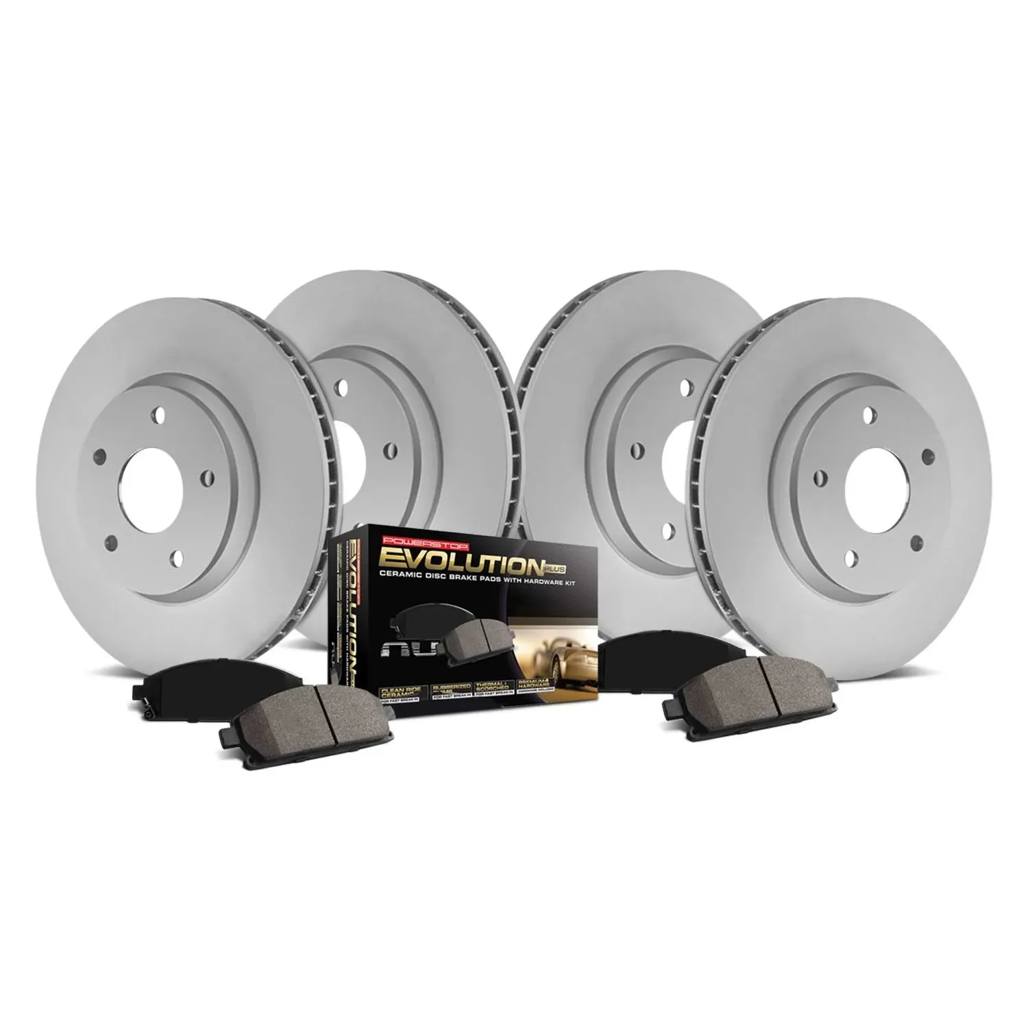 Power Stop CRK6539 Front and Rear Z17 Evolution Geomet® Coated Brake Kit