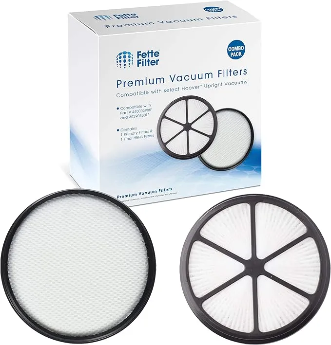 Fette Filter - Vacuum Filter Set Compatible with Hoover UH72400, UH72401, UH72402, UH72405, UH72406, UH72409, Replaces Part #440003905 & 303903001