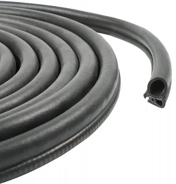 MYFAMIREA Car Door Rubber Seal Strip with Side Bulb, 20 Feet PVC Bulb Trim with EPDM Automotive Rubber Weather Stripping for Cars, Boats, Trucks, RVs