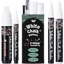 Mr. Pen- White Chalk Markers, 4 pcs, Assorted Size, Chalk Marker, Chalk Pen, Liquid Chalk Marker, Chalk Markers White, White Chalk Pen, Chalkboard Marker, White Chalkboard Marker, Chalkboard Pen