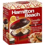 Hamilton Beach Quesadilla Maker 6 Wedge Non Stick Surface - Red - NEW