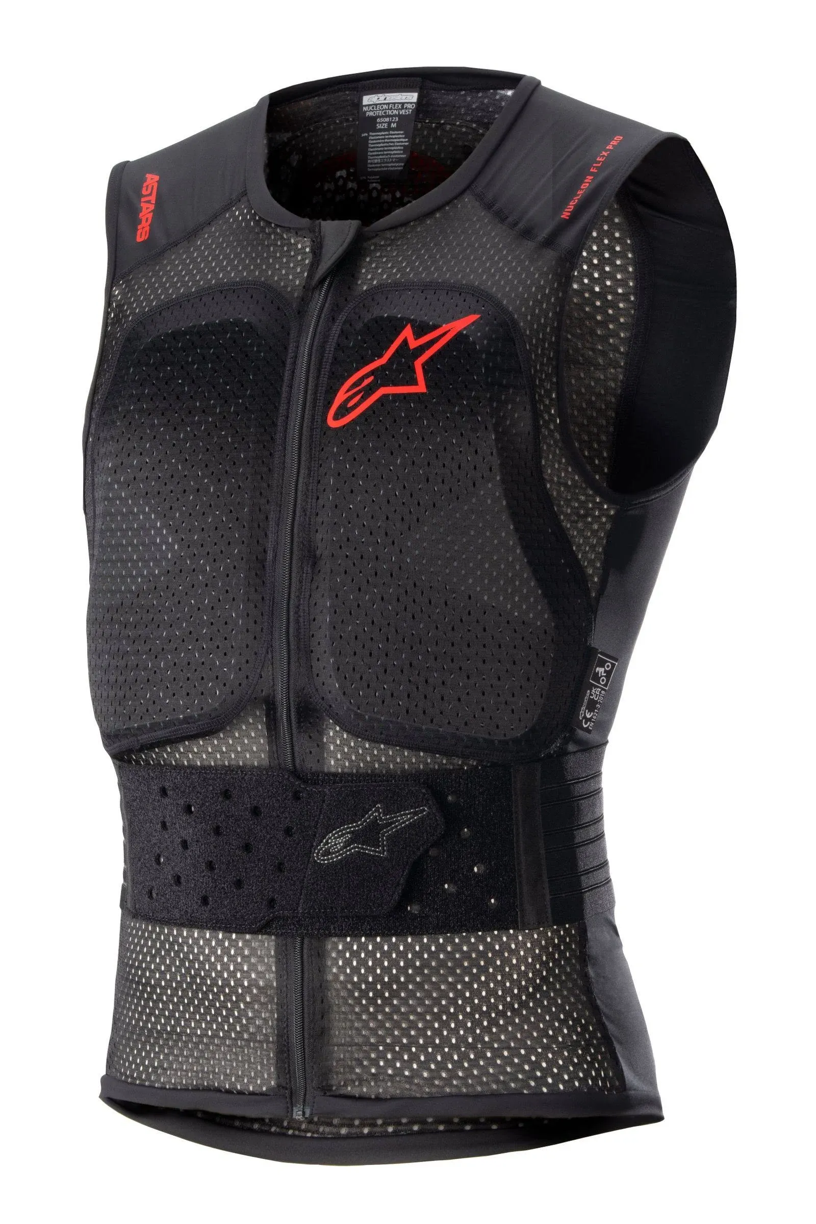 Alpinestars Nucleon Flex Pro Motorcycle Protection Vest Transparent Smoke/Red/Bl