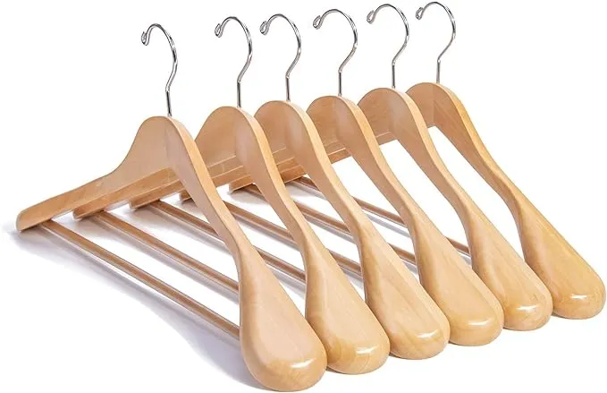 Nature Smile Luxury Natural Wooden Suit Hangers